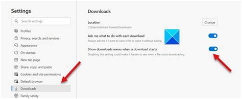 The Downloads panel displays your five most recently downloaded files, along with their size and download status. . Show downloads and screenshots